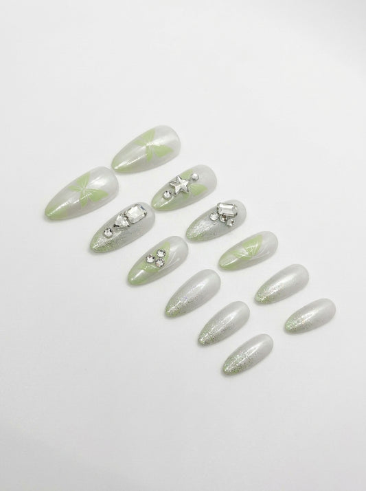 Azure Orchard Press-On Nails With Application Kit