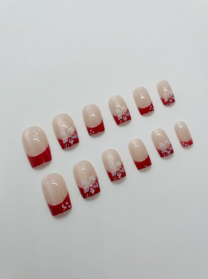 Ruby Ribbon  Press-On Nails With Application Kit