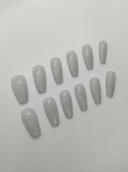 Lunar Mist Press-On Nails With Application Kit