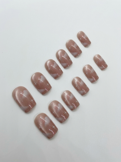 Nebula Spark Press-On Nails With Application Kit