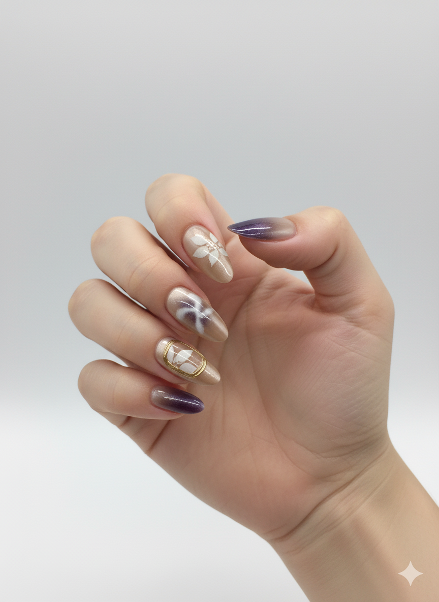 Royal Amethyst Press-On Nails With Application Kit