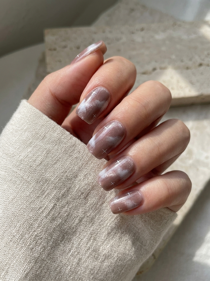 Nebula Spark Press-On Nails With Application Kit