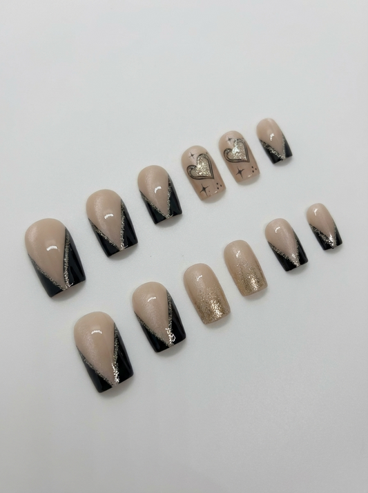 Amber Halo  Press-On Nails With Application Kit
