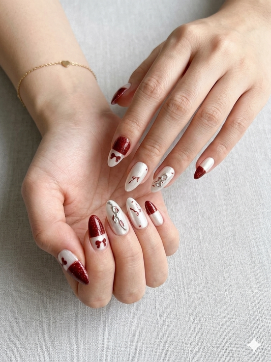 Cherry Love Press-On Nails With Application Kit