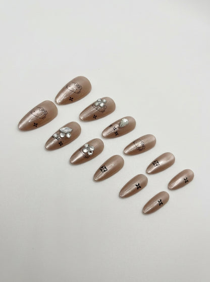 Pastel Glaze Press-On Nails With Application Kit