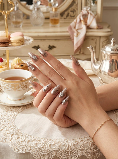Pastel Glaze Press-On Nails With Application Kit