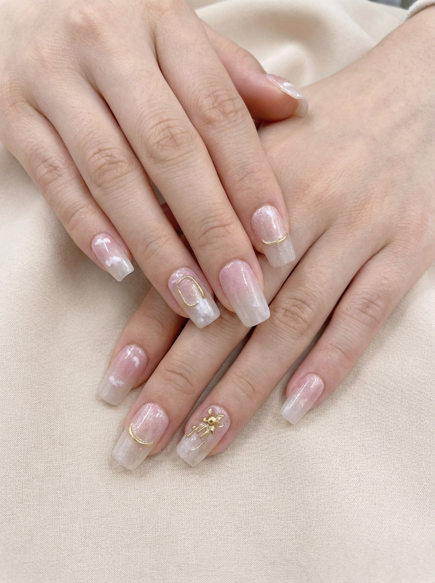 Celestial Pearl Press-On Nails With Application Kit