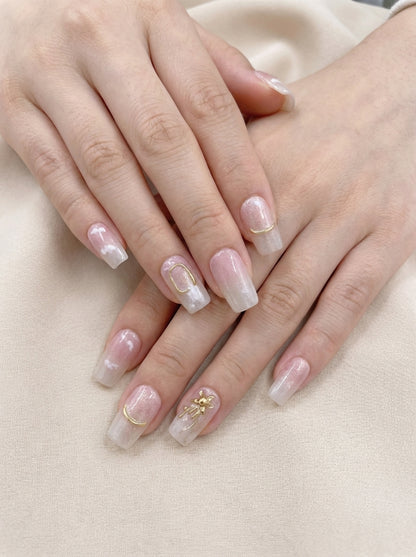 Celestial Pearl Press-On Nails With Application Kit