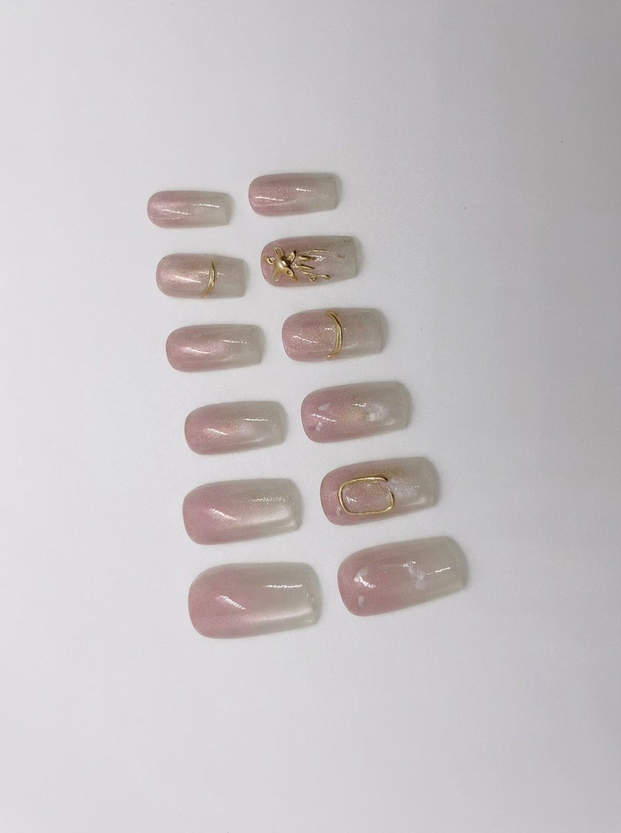 Celestial Pearl Press-On Nails With Application Kit