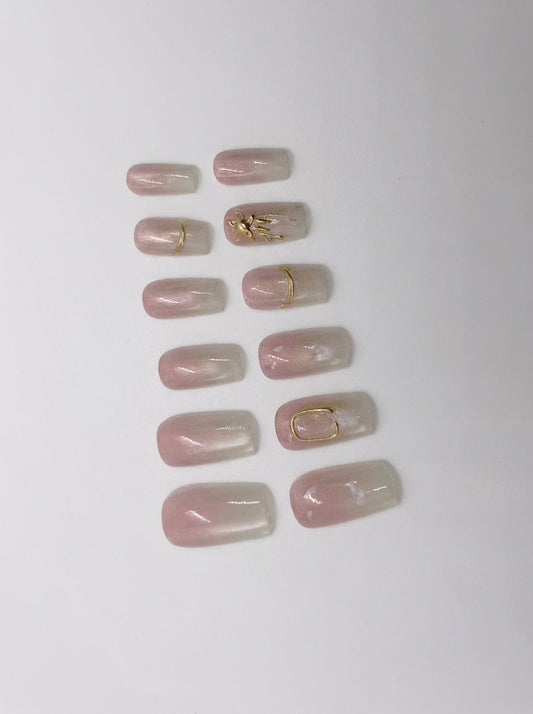 Celestial Pearl Press-On Nails With Application Kit