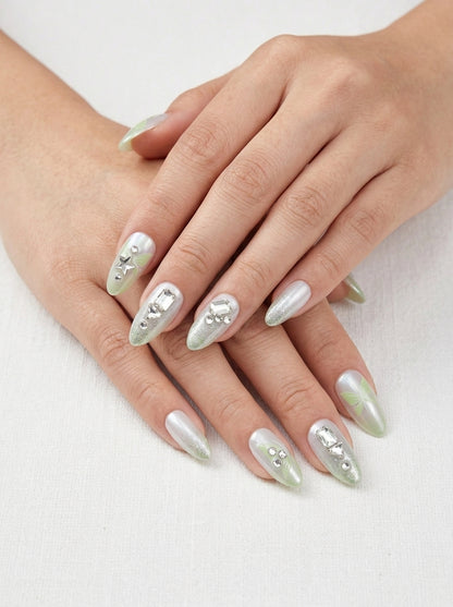 Azure Orchard Press-On Nails With Application Kit