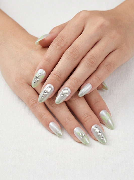 Azure Orchard Press-On Nails With Application Kit